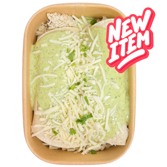 Chicken Enchiladas Salsa Verde & Shredded Cheese