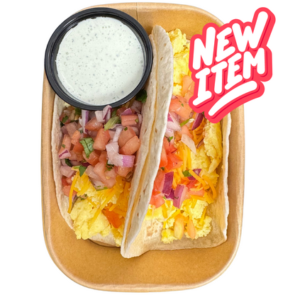 Breakfast Tacos Egg Cheese Pico & Jalapeno Sour Cream